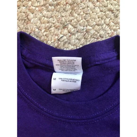 Super Bowl BALTIMORE RAVENS NFL World Champions T shirt Size Medium Purple Men's - Picture 5 of 9